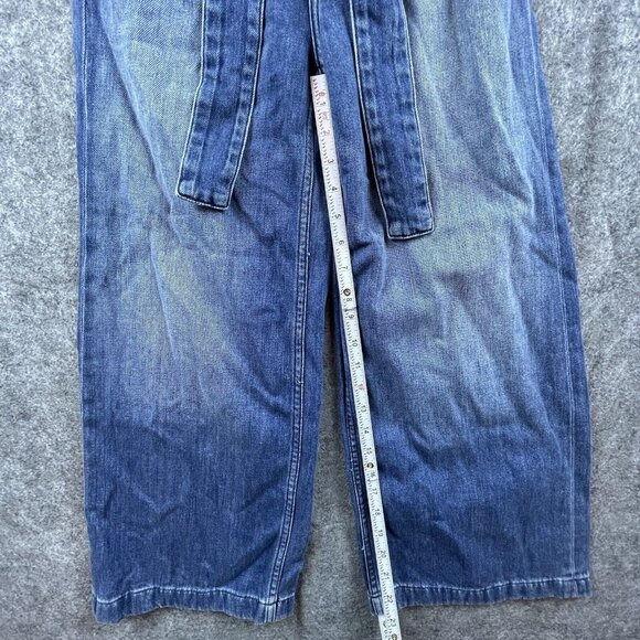 Hudson Jeans Womens 24 Wide Leg Paper Bag Belted Baggy Denim Trouser Dancehall - Picture 7 of 10